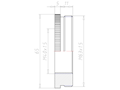 Brass M63x1.5 to M40x1.5 Round Design Reduction