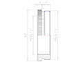 Brass M63x1.5 to M50x1.5 Round Design Reduction