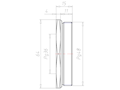 Brass PG48 to PG36 with 65 Millimeter (mm) Wrench Size Reduction Flange