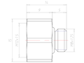 Brass M8x1.25 to M12x1.5 Extension