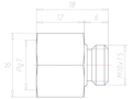 Brass M10x1.5 to PG 7 Extension Adapter