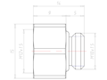 Brass M10x1.5 to M12x1.5 Extension
