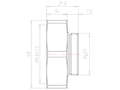 Brass PG21 to M40x1.5 for 46 Millimeter (mm) Wrench Extension Adapter