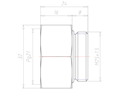 Brass M25x1.5 to PG21 Extension Adapter