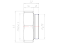Brass PG29 to M40x1.5 for 46 Millimeter (mm) Wrench Extension Adapter