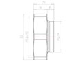 Brass PG29 to M50x1.5 for 55 Millimeter (mm) Wrench Extension Adapter