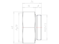 Brass M32x1.5 to PG29 Extension Adapter