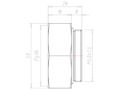 Brass M40x1.5 to PG36 Extension Adapter