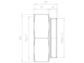 Brass M50x1.5 to PG42 Extension Adapter