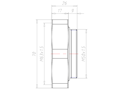 Brass M50x1.5 to M63x1.5 for 70 Millimeter (mm) Wrench Extension