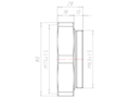 Brass M63x1.5 to M75x1.5 Extension