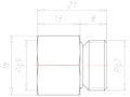 Brass PG 7 to PG 9 Extension