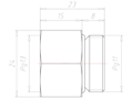 Brass PG11 to PG13 Extension