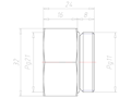 Brass PG11 to PG21 Extension