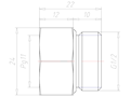 Brass G 1/2 Inch (in) to PG11 Extension Adapter