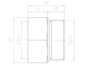 Brass G 1 1/2 Inch (in) to PG36 Extension Adapter