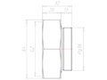 Brass PG36 to G2 Inch (in) for 64 Millimeter (mm) Wrench Extension Adapter