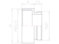 Brass PG21 to M32x1.5 Extension Adapter