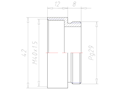 Brass PG29 to M40x1.5 Extension Adapter