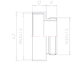 Brass M32x1.5 to M40x1.5 Extension