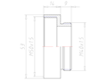 Brass M40x1.5 to M50x1.5 Extension