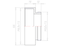 Brass M50x1.5 to M63x1.5 Extension
