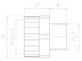 Polyamide PG 7 to M16x1.5 Extension Adapter