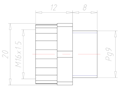 Polyamide PG 9to M16x1.5 Extension Adapter