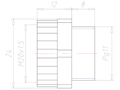 Polyamide PG11 to M20x1.5 Extension Adapter