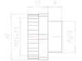 Polyamide PG13 to M25x1.5 Extension Adapter