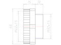 Lightgrey Polyamide M32x1.5 to M40x1.5 Extension