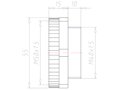 Lightgrey Polyamide M40x1.5 to M50x1.5 Extension