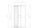 Polyamide PG42 to M50x1.5 Extension Adapter
