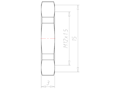 Brass M12x1.5 and 15 Millimeter (mm) Wrench Size Locknut
