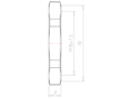Brass M16x1.5 and 19 Millimeter (mm) Wrench Size Locknut