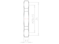 Brass M20x1.5 and 24 Millimeter (mm) Wrench Size Locknut