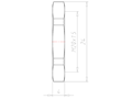 Brass Leadfree M20x1.5 and 24 Millimeter (mm) Wrench Size Locknut