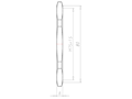 Brass M75x1.5 and 80 Millimeter (mm) Wrench Size Locknut