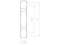 Brass Pg 7 and 15 Millimeter (mm) Wrench Size Locknut