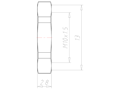 Stainless Steel A2 M10x1.5 and 13 Millimeter (mm) Wrench Size Locknut