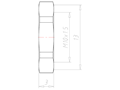 Stainless Steel A4 M10x1.5 and 13 Millimeter (mm) Wrench Size Locknut