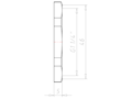 Brass G 1 1/4 Inch (in) and 46 Millimeter (mm) Wrench Size Locknut