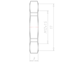 Stainless Steel A4 M12x1.5 and 17 Millimeter (mm) Wrench Size Locknut