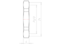 Stainless Steel Pg 13 and 24 Millimeter (mm) Wrench Size Locknut