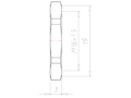 Stainless Steel A2 M16x1.5 and 19 Millimeter (mm) Wrench Size Locknut