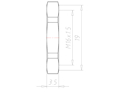 Stainless Steel A4 M16x1.5 and 19 Millimeter (mm) Wrench Size Locknut