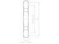 Stainless Steel A2 M20x1.5 and 24 Millimeter (mm) Wrench Size Locknut