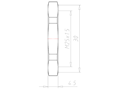 Stainless Steel A4 M25x1.5 and 30 Millimeter (mm) Wrench Size Locknut