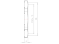 Brass Leadfree M32x1.5 and 36 Millimeter (mm) Wrench Size EMC Locknut