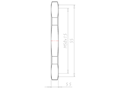 Stainless Steel A2 M50x1.5 and 55 Millimeter (mm) Wrench Size Locknut